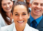 happy people in business attire